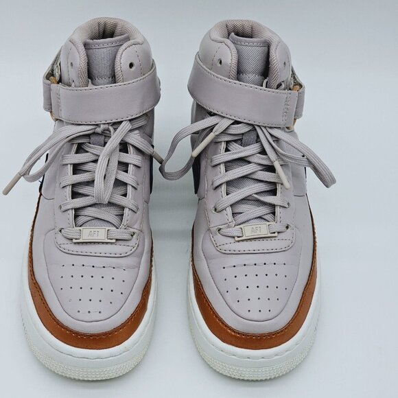 Nike Air Force 1 High Womens 7 High-Top Sneakers Gray Purple Gum Sole Streetwear - Picture 13 of 13